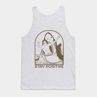 stay positive shark vintage Tank Top